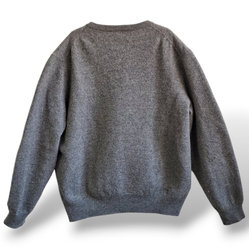 Malha Polo Ralph Lauren de Lã Cinza - XL Malha Polo Ralph Lauren de Lã Cinza - XL