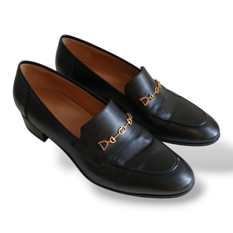 Mocassim Gucci Interlocking G Horsebit Preto-38