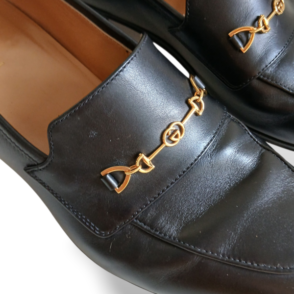 Mocassim Gucci Interlocking G Horsebit Preto-38