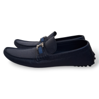 Mocassim Louis Vuitton Azul Marinho com Fivela - 42
