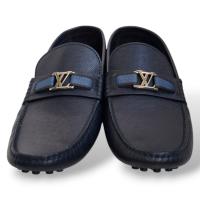 Mocassim Louis Vuitton Azul Marinho com Fivela - 42