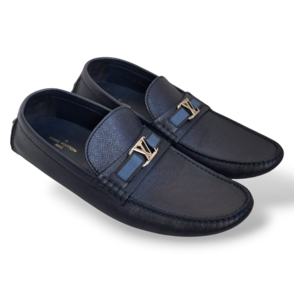 Mocassim Louis Vuitton Azul Marinho com Fivela - 42