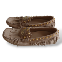 Mocassim Valentino em Suede Fendi com Franjas-39