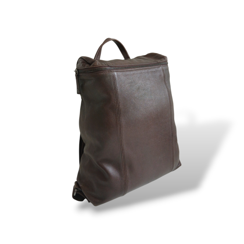 Mochila Longchamp Couro Marrom 