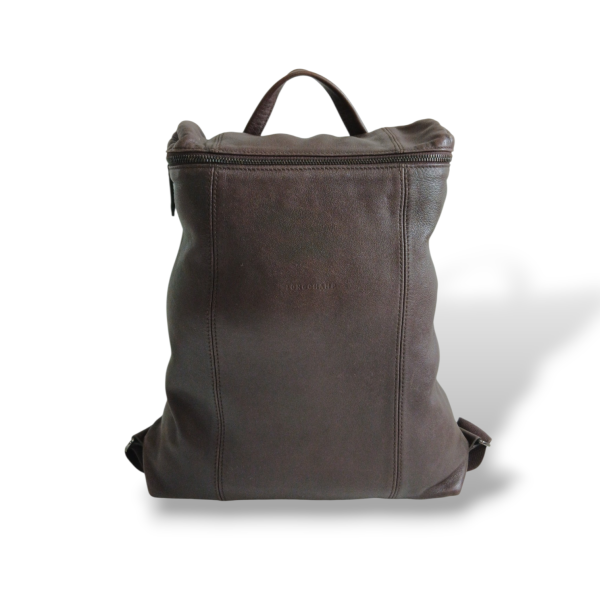 Mochila Longchamp Couro Marrom 