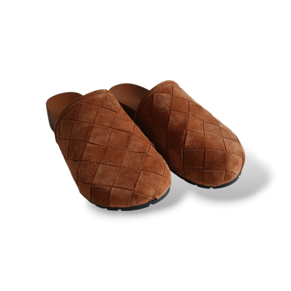 Mule Bottega Veneta Reggie Suede Caramelo - 38