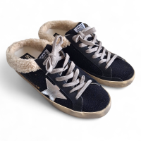 Mule Golden Goose Super-Star Glitter Preto - 37/38 