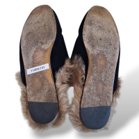 Mule Gucci Horsebit Preta com Pelinhos-38 Mule Gucci Horsebit Preta com Pelinhos-38