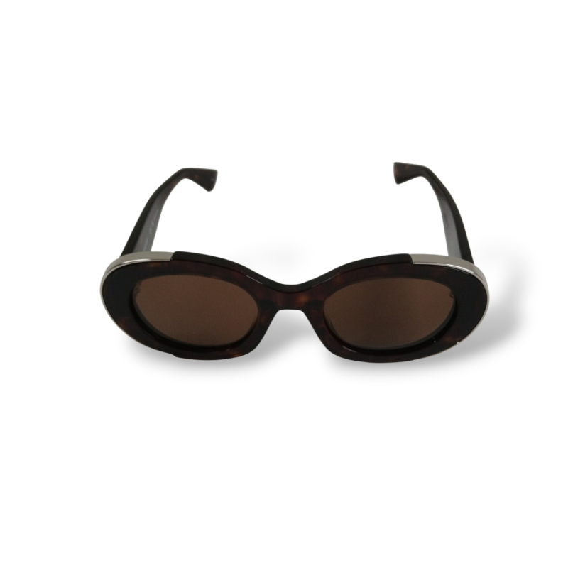 Óculos Alexander McQueen Oval Tartaruga 