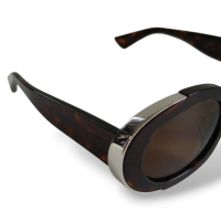 Óculos Alexander McQueen Oval Tartaruga Óculos Alexander McQueen Oval Tartaruga
