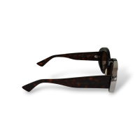 Óculos Alexander McQueen Oval Tartaruga Óculos Alexander McQueen Oval Tartaruga