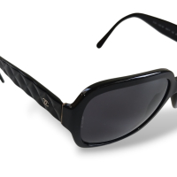 Óculos Chanel Acetato Preto Óculos Chanel Acetato Preto