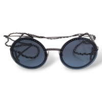 Óculos Chanel Azul Detalhe Corrente C108-S