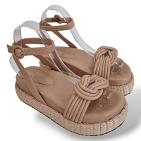 Papete Alexandre Birman Couro Bege-34