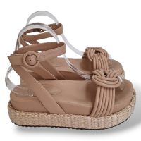 Papete Alexandre Birman Couro Bege-34