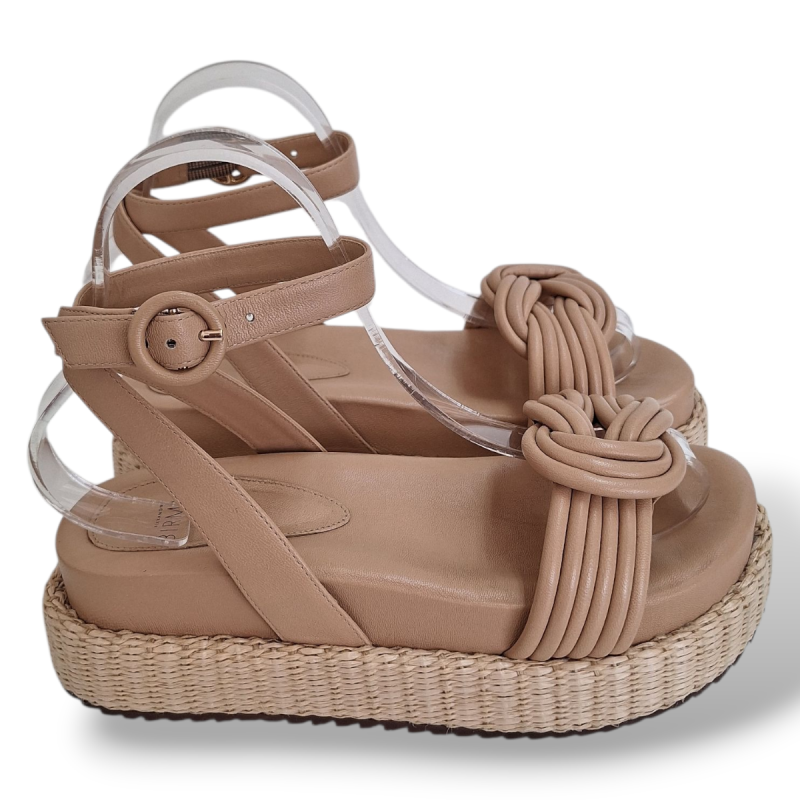 Papete Alexandre Birman Couro Bege-34 Papete Alexandre Birman Couro Bege-34