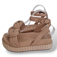 Papete Alexandre Birman Couro Bege-34