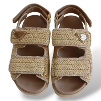 Papete Prada Ráfia Bege - 35