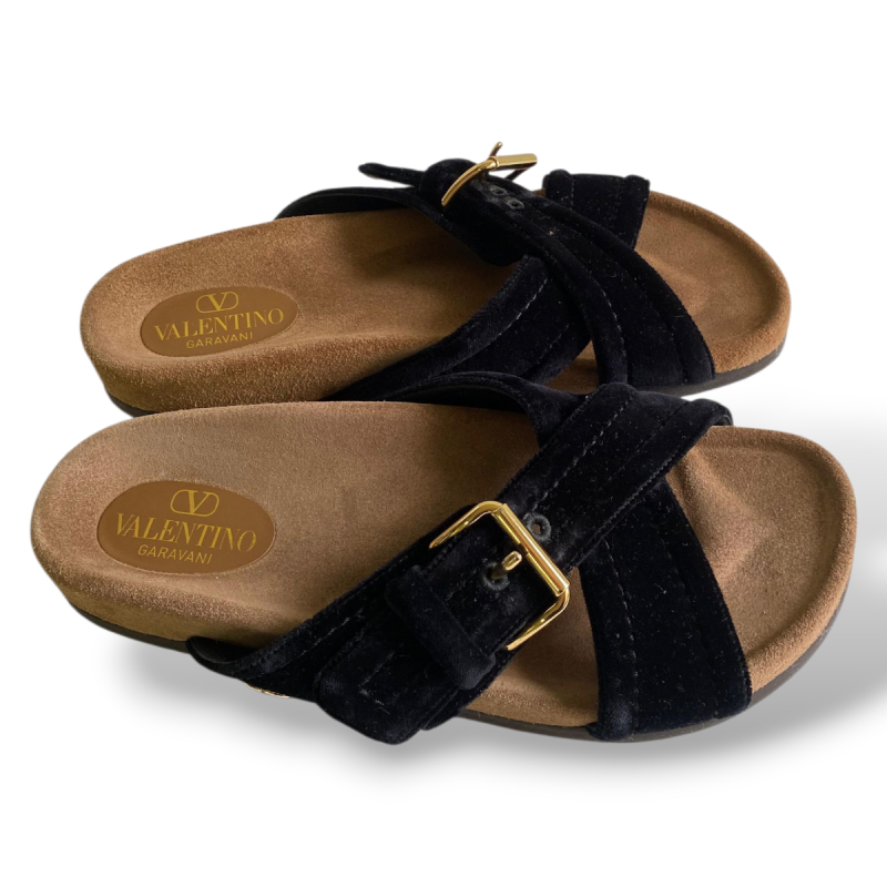 Papete Valentino Preta Veludo-37