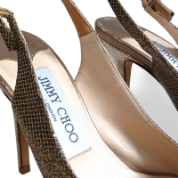 Peep Toe Jimmy Choo Dourado - 35 