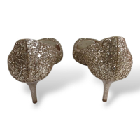 Peep Toe Jimmy Choo Dourado Glitter-35