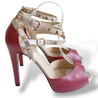 Peep Toe Valentino Vermelho com Fendi-37