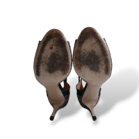 Peep Toe Valentino Camurça Preto - 37