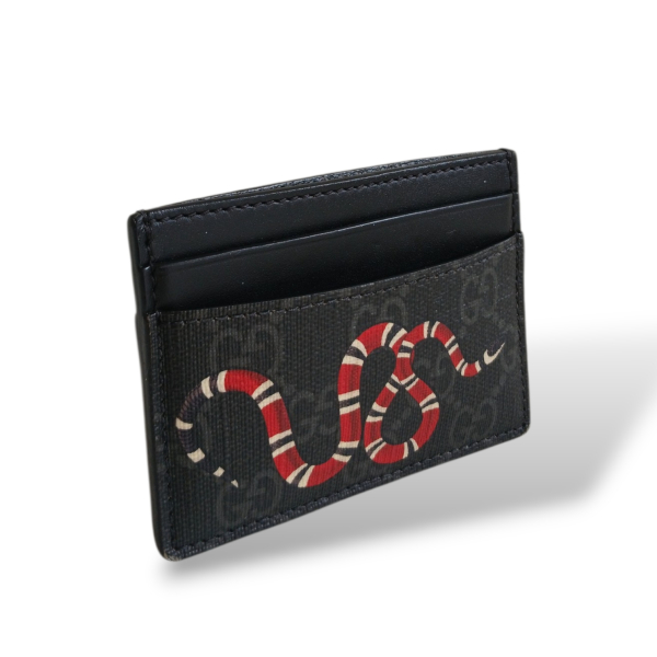 Porta Cartão Gucci GG Kingsnake Preto 