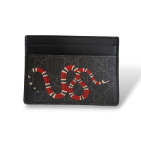 Porta Cartão Gucci GG Kingsnake Preto Porta Cartão Gucci GG Kingsnake Preto