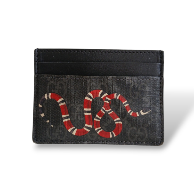 Porta Cartão Gucci GG Kingsnake Preto 