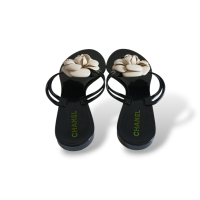 Rasteira Chanel Jelly Preta - 37 