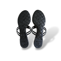 Rasteira Chanel Jelly Preta - 37 