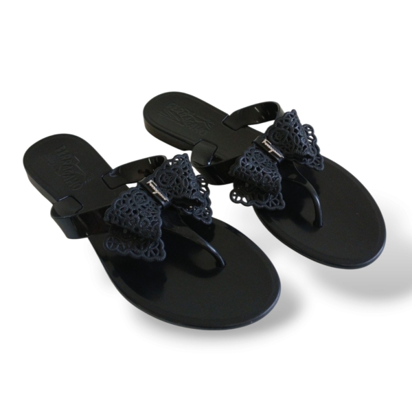 Rasteira Salvatore Ferragamo Jelly Preta - 34