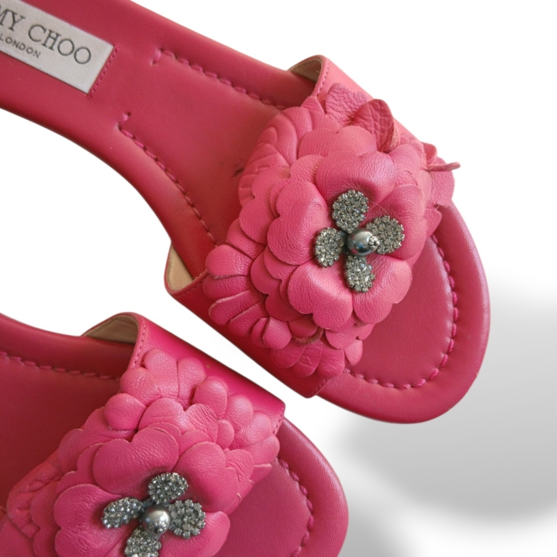 Rasteira Jimmy Choo Neave Fúcsia - 35 