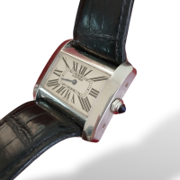 Relógio Cartier Tank Divan 38mm com Pulseira em Croco