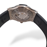 Relógio Hublot Big Bang 38mm em Aço com Brilhantes Pulseira em Croco Preta