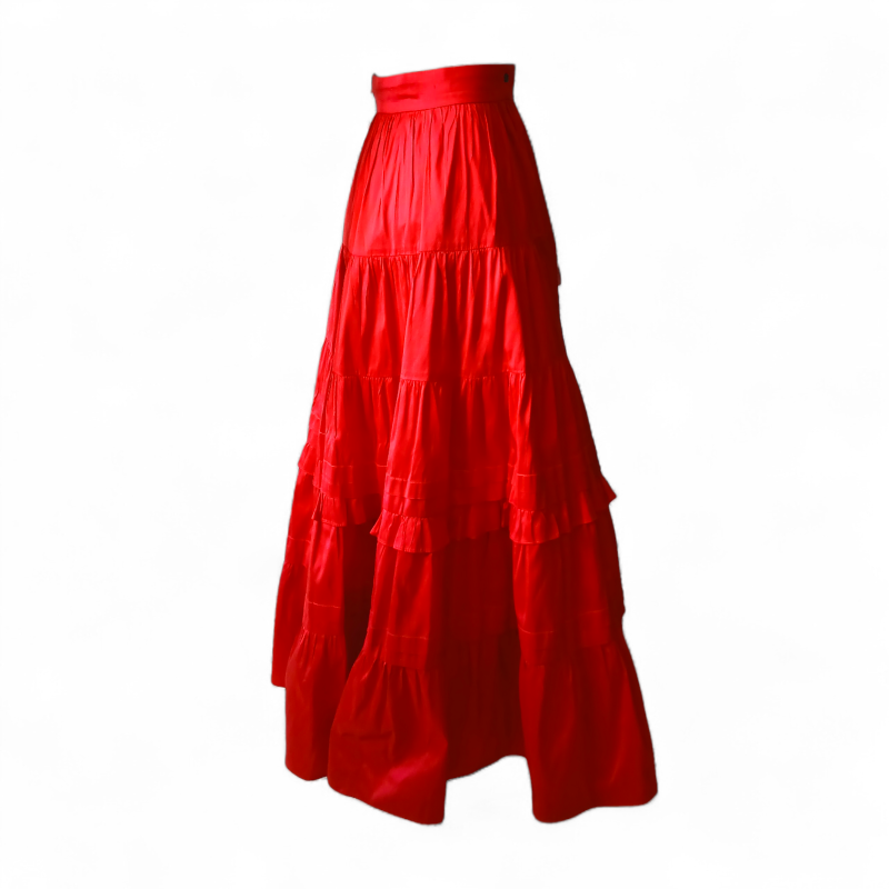 Saia BoBô de Tafetá Vermelha-38