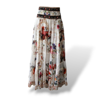 Saia Camilla Seda Estampada - G Saia Camilla Seda Estampada - G