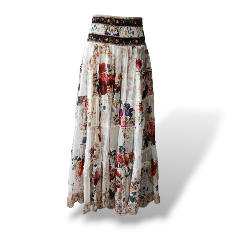 Saia Camilla Seda Estampada - G 