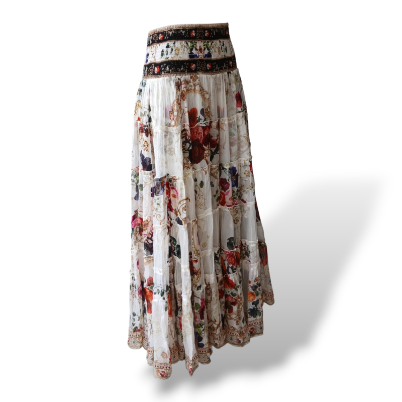 Saia Camilla Seda Estampada - G 