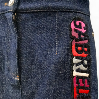 Saia Chanel Jeans Midi Bordado - 36 