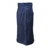 Saia Chanel Jeans Midi Bordado - 36 