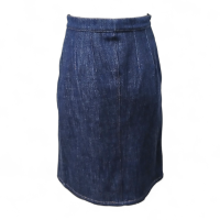 Saia Chanel Jeans Midi Bordado - 36 