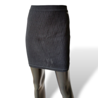 Saia Chanel Tricot Preta-38