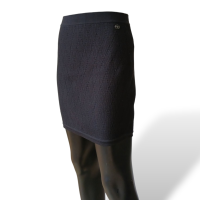 Saia Chanel Tricot Preta-38