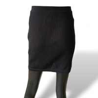 Saia Chanel Tricot Preta-38