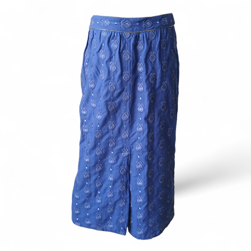 Saia Cris Barros Bordada Azul - 38 