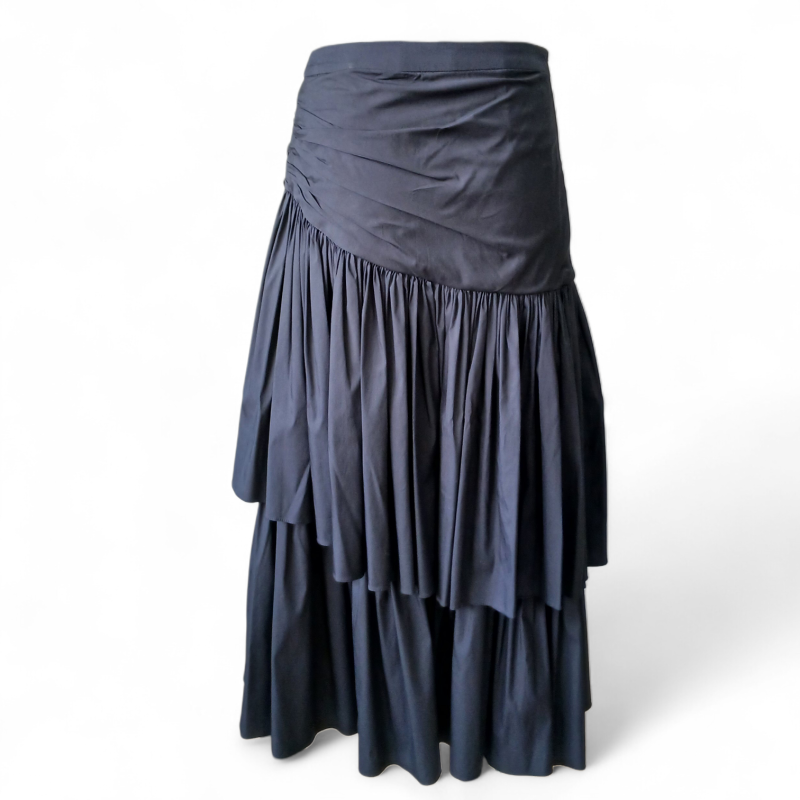 Saia Cris Barros Babados Preta - 38