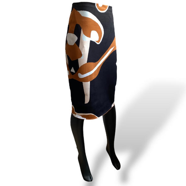 Saia Christian Dior Preta Estampada - 38