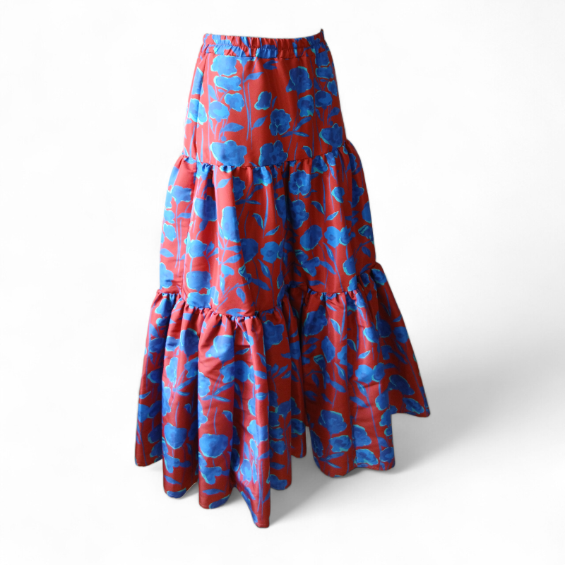 Saia La Double J Estampada em Tafetá - P 